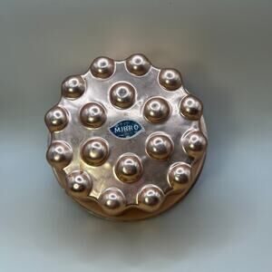 Vintage Mirro Copper Tone Aluminum Jello Cake Mold 6" Diameter Wall Decor